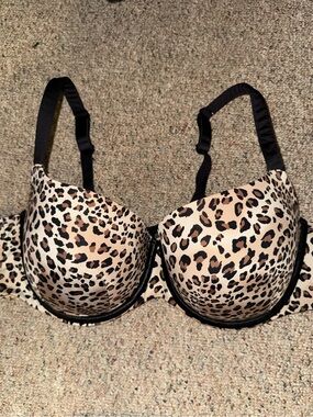 Cacique Leopard Print Smooth Boost Balconette Bra